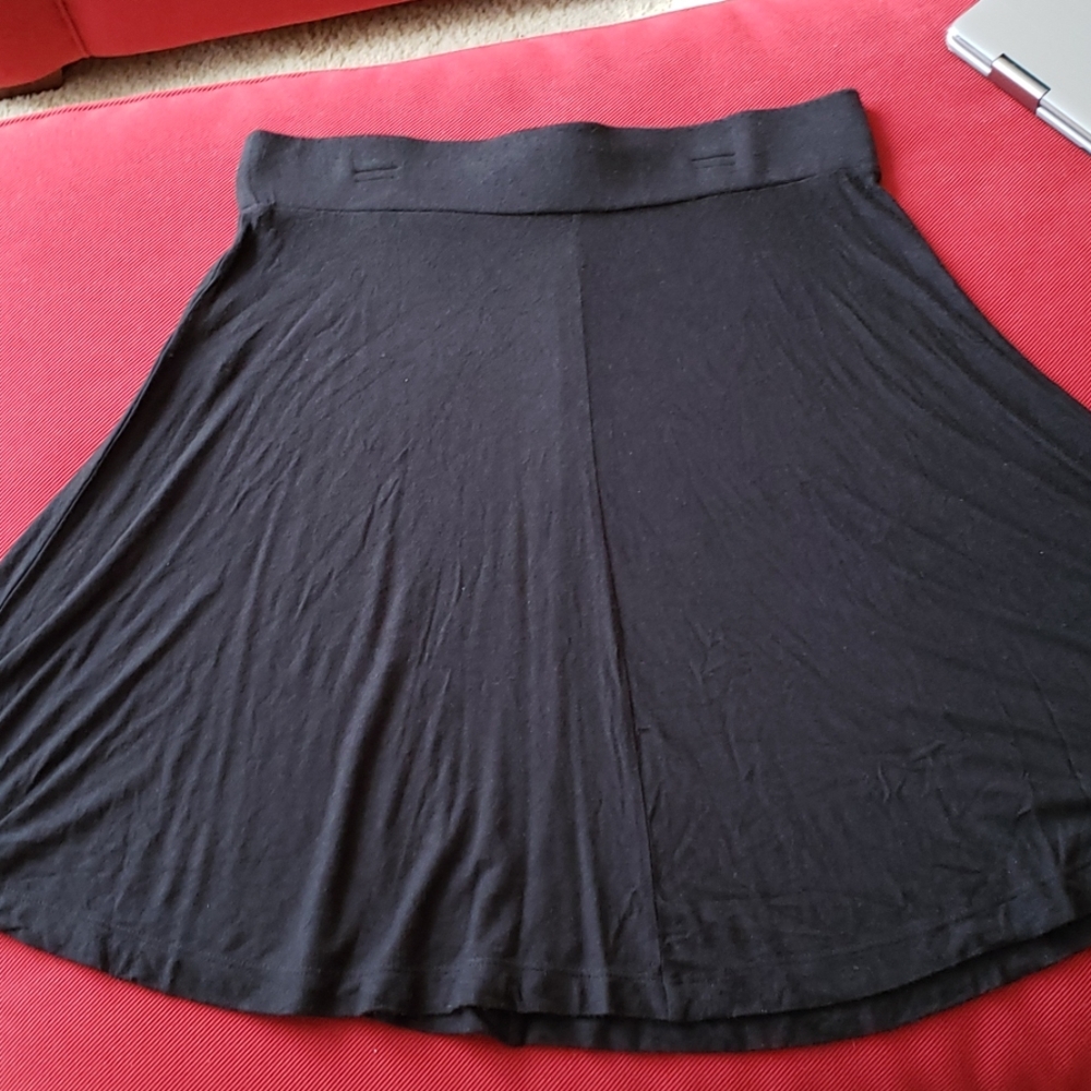 Loft black swing skirt